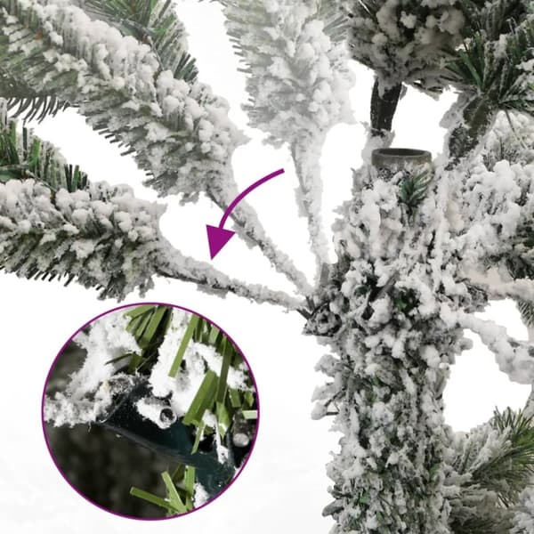 vidaXL Plastgran med snö gångjärn 270 cm