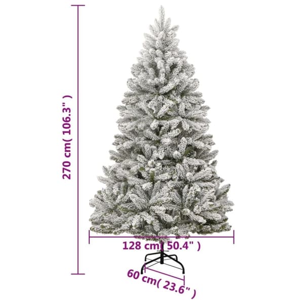 vidaXL Plastgran med snö gångjärn 270 cm
