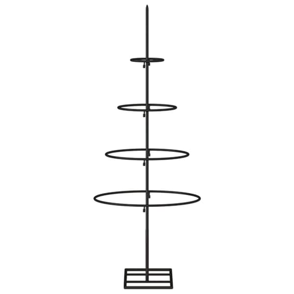 vidaXL Metallinen koristejoulukuusi musta 60 cm