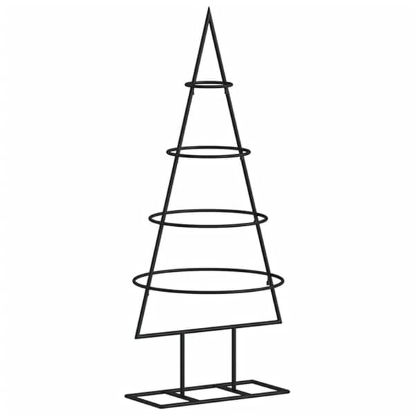 vidaXL Metallinen koristejoulukuusi musta 60 cm