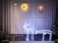 Miniatyrbilde 2 av 9: Utendørs LED-dekorasjon Hvit Metall 80 x 20 x 53 cm Animert rådyr Julepynt Julebelysning Hage