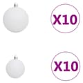 Miniatyrbild 11 av 11: vidaXL Plastgran 300 LEDs&kulor&snö 210 cm
