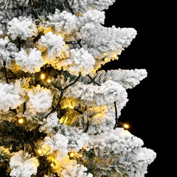 vidaXL Plastgran med 300 LED och snö gångjärn 300 cm