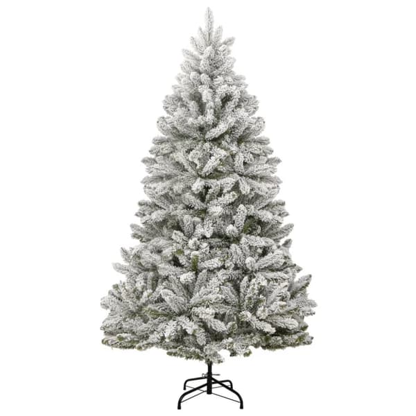 vidaXL Plastgran med 300 LED och snö gångjärn 300 cm