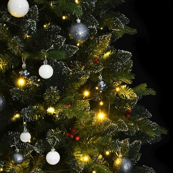 vidaXL Tekojoulukuusi saranoilla 150 LED-valoa ja joulupalloa 150 cm