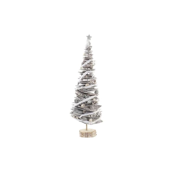 Julgran DKD Home Decor Naturell Björk Snöfall 34 x 34 x 102 cm
