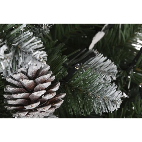 Julgran DKD Home Decor LED Ljus Grön Metall Polyetylen 130 x 130 x 218 cm