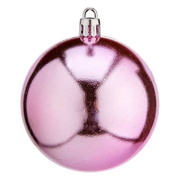 Julgranskulor Ø 7 cm 12 antal Rosa Plast