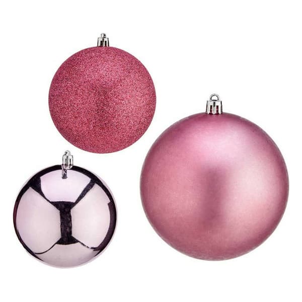 Julgranskula Krist+ 00787 Rosa Plast Ø 10 cm 6 antal