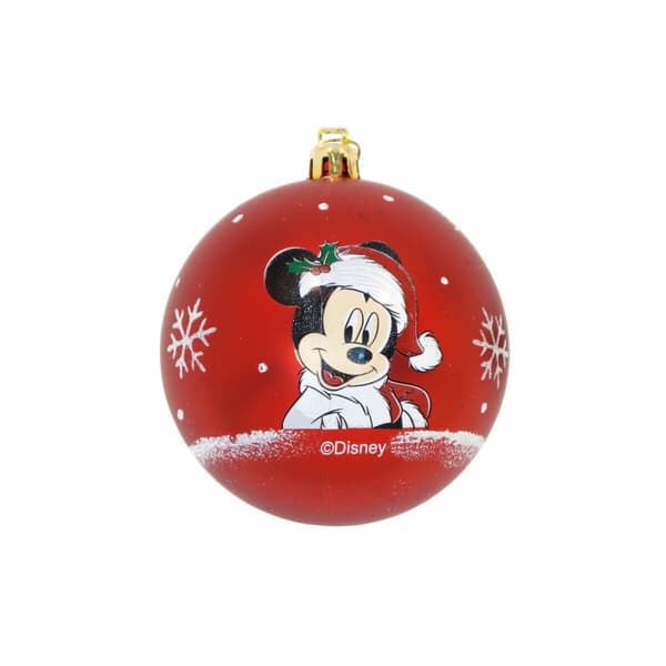 Julgranskula Mickey Mouse Happy smiles 10 antal Röd Plast (Ø 6 cm)