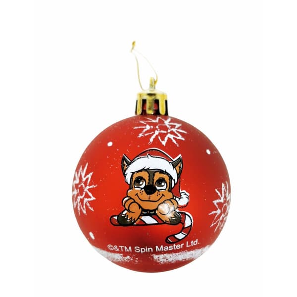 Julgranskula The Paw Patrol Friendship Röd 6 antal Plast (Ø 8 cm)