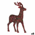 Miniatyrbild 1 av 2: Prydnadsfigur Julrenar Glitter Multicolour Plast 15 x 45 x 30 cm (8 antal)