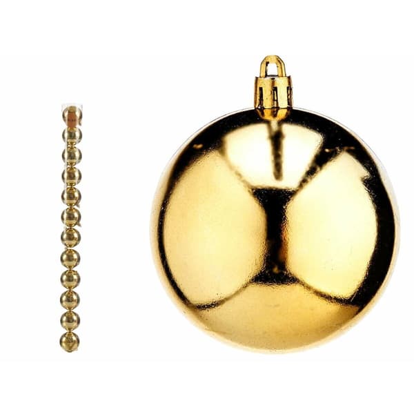 Uppsättning av julkulor Gyllene PVC Ø 7 cm (12 antal)