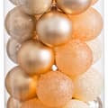 Miniatyrbild 3 av 3: Julgranskulor Gyllene 6 x 6 x 6 cm (40 antal)