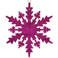 Miniatyrbild 2 av 2: Julgranskula Snöflingor Fuchsia Plast Glitter 15 x 15 x 0,2 cm (24 antal)