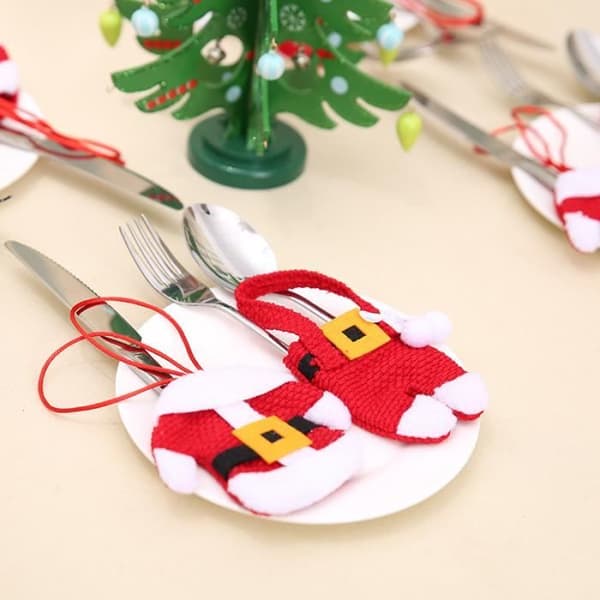 Tomtebestick i högkvalitativt tyg - juldekoration, jultomte, hem, jul, dekoration, atmosfär, måltider, bord