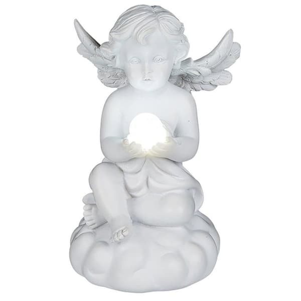 Julkaraktärer - Juldjur Out of the blue - 936945 - Sittande ängel med LED - Kula ca 7 x 11,5 cm