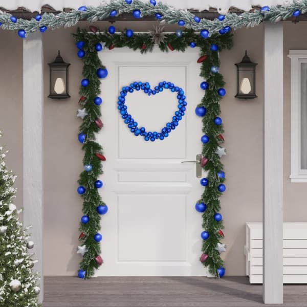 vidaXL Girlang julkulor blå 175 cm polystyren -  Helgdagsornament