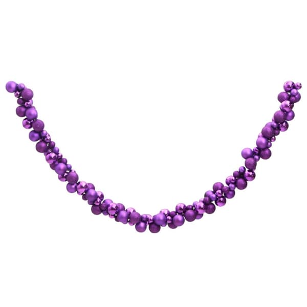 The Living Store Girlang julkulor lila 175 cm polystyren -  Helgdagsornament