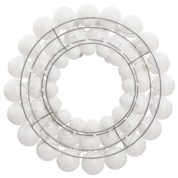 Helgdagsornament - Living Julkrans vit 45 cm polystyren