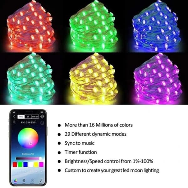 Fairy Lights 10M 100 LED IP44 Vattentät romantisk dekoration för julgran Bröllopsfest Festival Födelsedag Trädgård