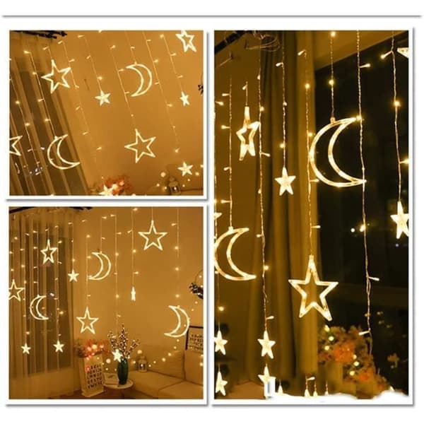 LED Star Moon Julgirlang - FBGood - Ljusgardiner - Vita - Sovrum - Vuxen