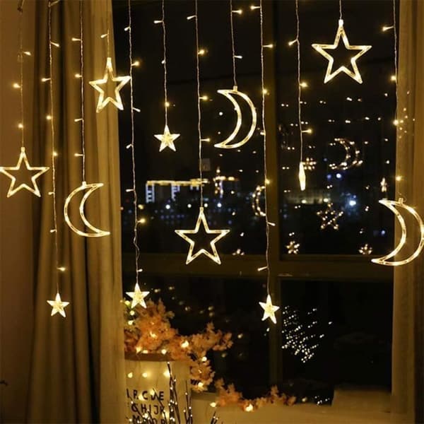 LED Star Moon Julgirlang - FBGood - Ljusgardiner - Vita - Sovrum - Vuxen