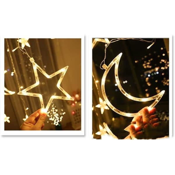 LED Star Moon Julgirlang - FBGood - Ljusgardiner - Vita - Sovrum - Vuxen