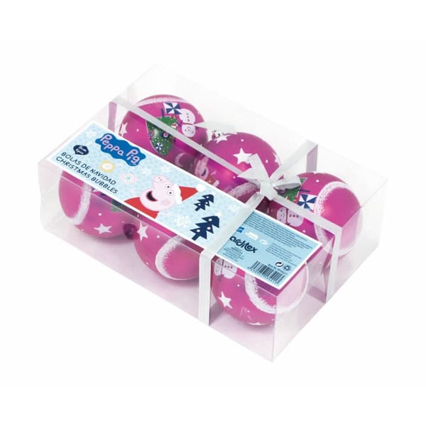 Julgranskula Peppa Pig Cosy corner Fuchsia 6 antal Plast (Ø 8 cm)