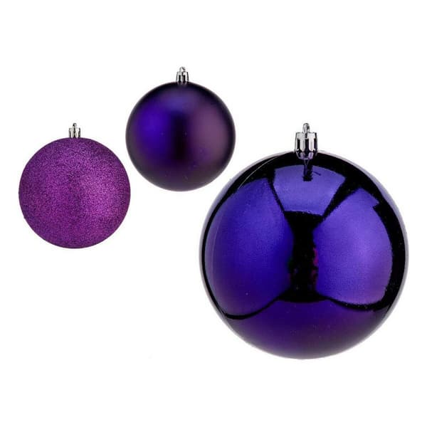 Julgranskulor Krist+ 00775 Purpur Plast Ø 10 cm 6 antal