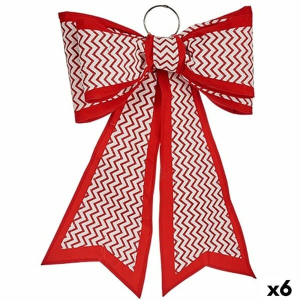 Lasso Krist+ HJ1-12081 Vit Röd PVC 40 x 60 cm Julgranskula (6 antal)