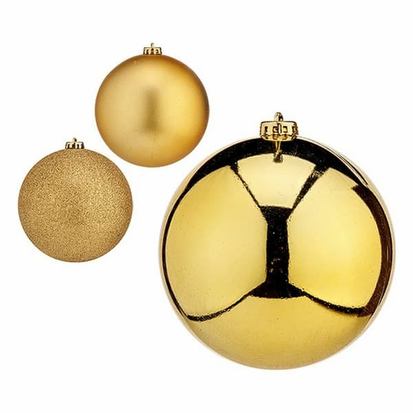 Uppsättning av julkulor Krist+ 00791 Gyllene Plast Ø 15 cm (4 antal)