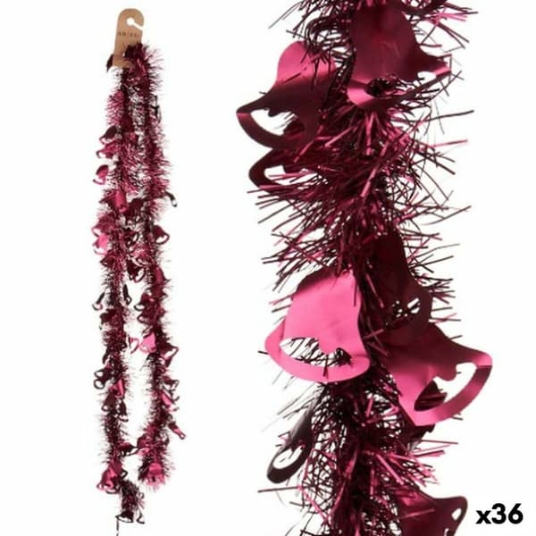 Julkrans Glitter Köksfläktar Fuchsia Plast 12 x 12 x 200 cm (36 antal)