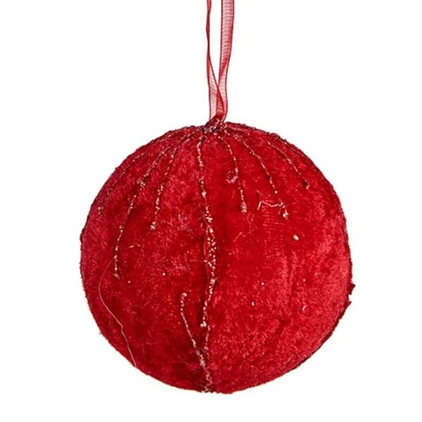 Uppsättning av julkulor Krist+ 19A5458-1 Röd Polyester (6 antal)
