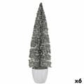 Miniatyrbild 1 av 2: Prydnadsfigur Julgran Silvrig Plast 10 x 38 x 10 cm (6 antal)