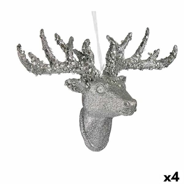 Julgranskula Julrenar Hängen Silvrig 32 cm (4 antal)