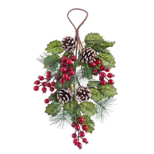 Dörrhängare Jul Röd Grön Naturell Plast 43 cm