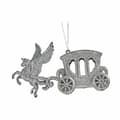 Miniatyrbild 2 av 2: Julgranskula Magisk vagn Silvrig Plast Glitter 15,5 x 8,5 x 4,5 cm (24 antal)