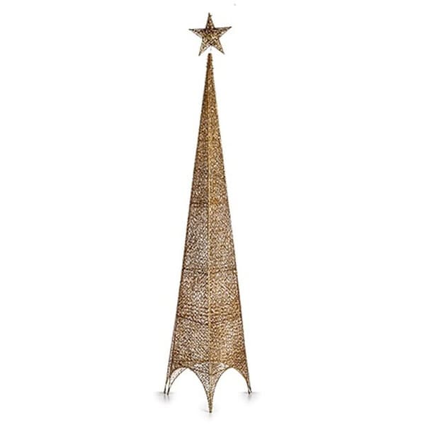 Julgran Krist+ 148 Gyllene Metall Plast Stjärna Torn 34 x 154 x 34 cm (6 antal)