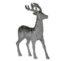 Miniatyrbillede 2 af 2: Dekorativ figur Julerensdyr Sølvfarvet Plastik 15 x 45 x 30 cm (2 enheder)