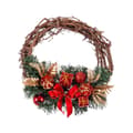 Miniatyrbillede 1 af 4: Adventskrans Spanskrør Rød Multifarvet PVC 20 x 20 x 10 cm