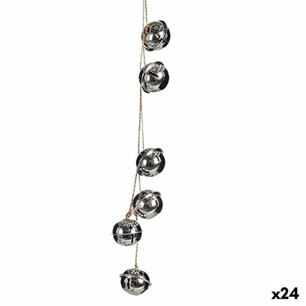 Julepynt Krist+ 00547-1 Sølvfarvet Metal Rangle 5 x 2,5 x 41 cm (24 enheder)