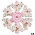 Miniatyrbillede 1 af 2: Julepynt Krist+ 64815311 Hvid Pink Snefnug 17 x 6 x 17 cm (8 enheder)