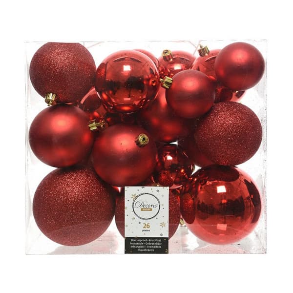 Julekuler Decoris Rød