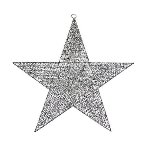 Julekule Sølv Stjerne 50 x 51,5 x 0,5 cm Metall