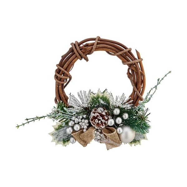 Adventkranse Krist+ FG35LC28219411 Grønn Sølv Tre Plast 20,32 cm 22 x 8 x 22 cm