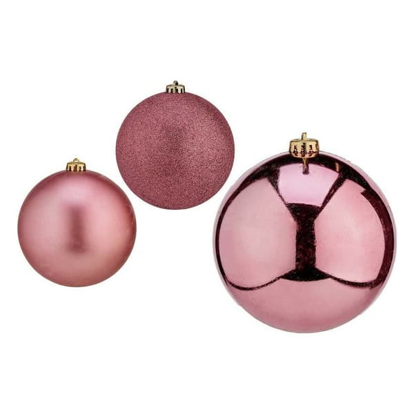 Julekuler Krist+ 00739 Rosa PVC Ø 10 cm 6 enheter