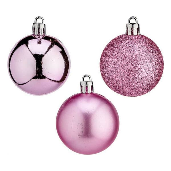 Julekule Ø 5 cm Rosa Plast 12 x 26,5 x 12 cm