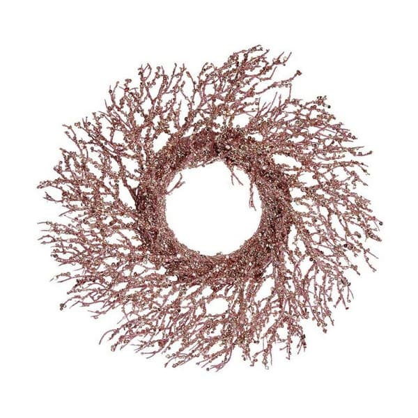 Adventkranse Grein Rosa Gyllen Plast 50 x 10 x 50 cm