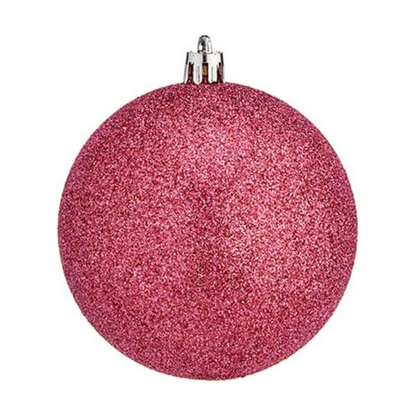 Sett med juletrekuler Krist+ 00788 Rosa Plast Ø 8 cm (24 enheter)